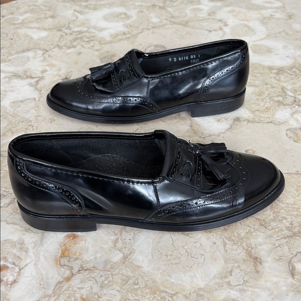 Classy Italian-Made Black Leather Tassel Loafers – Genuine Leather Sole - Picture 5 of 15
